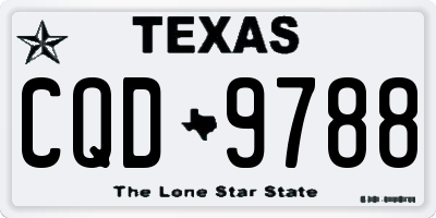 TX license plate CQD9788