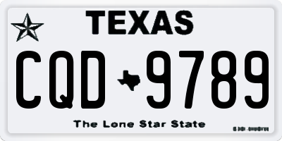 TX license plate CQD9789