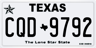 TX license plate CQD9792