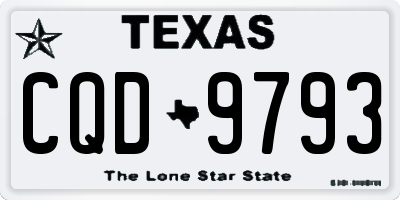 TX license plate CQD9793