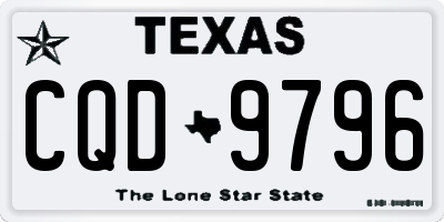 TX license plate CQD9796