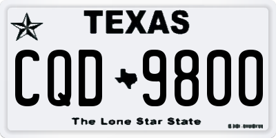 TX license plate CQD9800