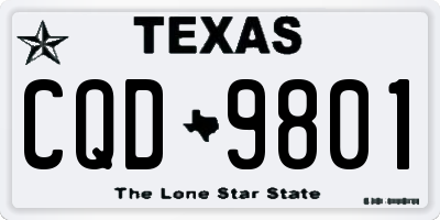 TX license plate CQD9801