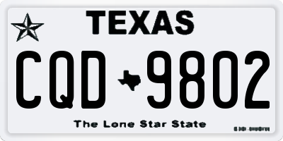 TX license plate CQD9802