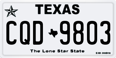 TX license plate CQD9803