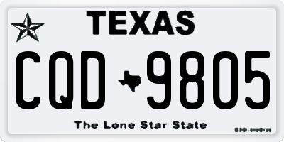 TX license plate CQD9805
