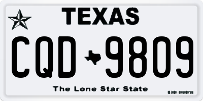 TX license plate CQD9809