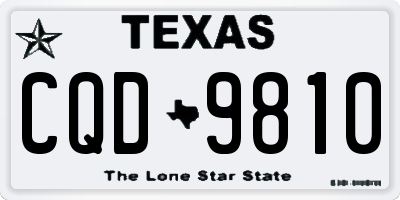 TX license plate CQD9810