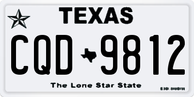 TX license plate CQD9812