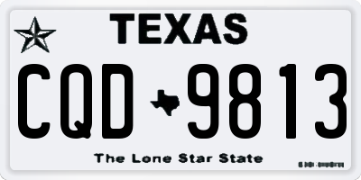 TX license plate CQD9813