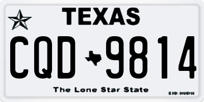 TX license plate CQD9814