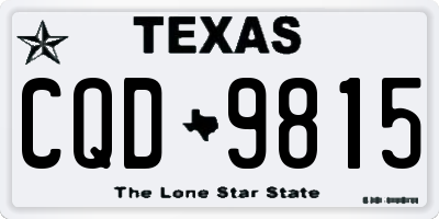 TX license plate CQD9815