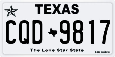 TX license plate CQD9817