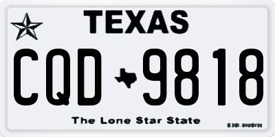 TX license plate CQD9818