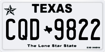 TX license plate CQD9822