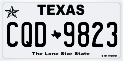 TX license plate CQD9823