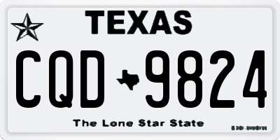 TX license plate CQD9824