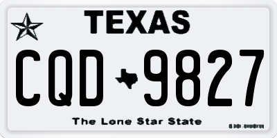 TX license plate CQD9827