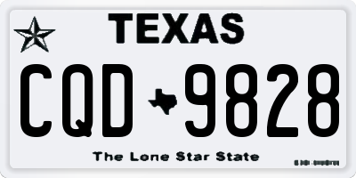 TX license plate CQD9828
