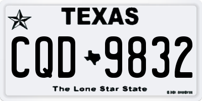 TX license plate CQD9832