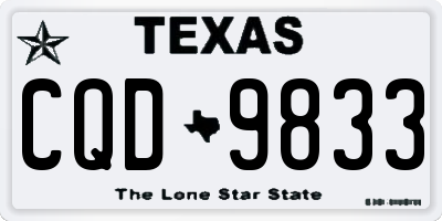 TX license plate CQD9833