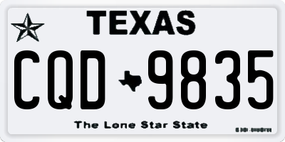 TX license plate CQD9835