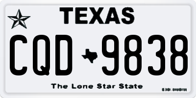TX license plate CQD9838