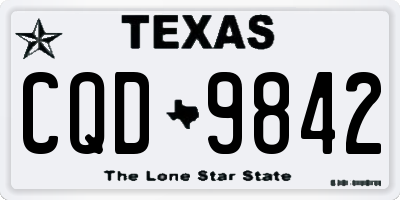 TX license plate CQD9842
