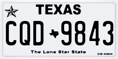 TX license plate CQD9843