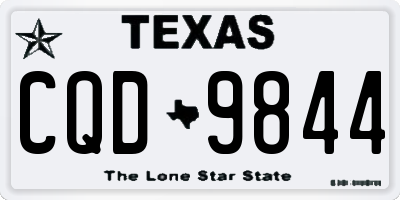 TX license plate CQD9844