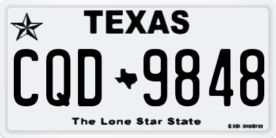 TX license plate CQD9848