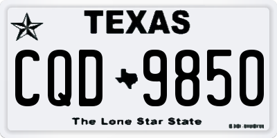 TX license plate CQD9850