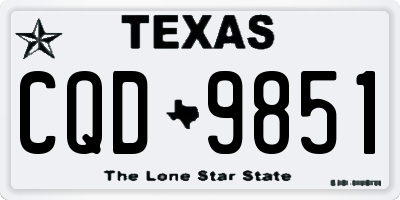 TX license plate CQD9851
