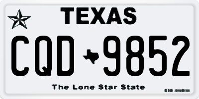TX license plate CQD9852