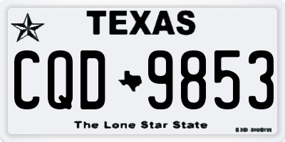 TX license plate CQD9853