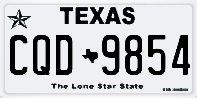 TX license plate CQD9854