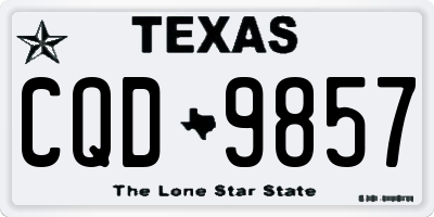 TX license plate CQD9857