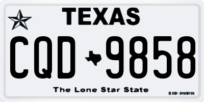 TX license plate CQD9858