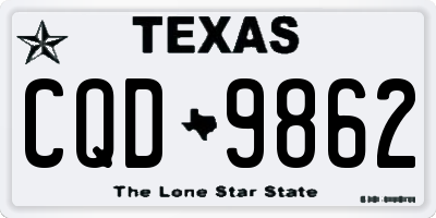 TX license plate CQD9862