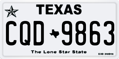 TX license plate CQD9863