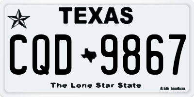 TX license plate CQD9867
