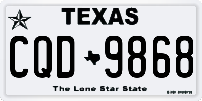 TX license plate CQD9868