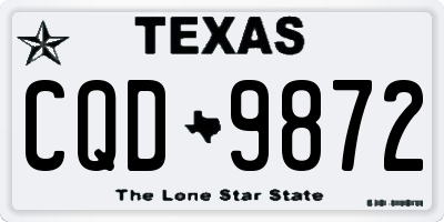 TX license plate CQD9872