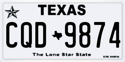 TX license plate CQD9874