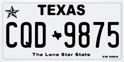TX license plate CQD9875