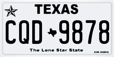 TX license plate CQD9878