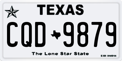 TX license plate CQD9879