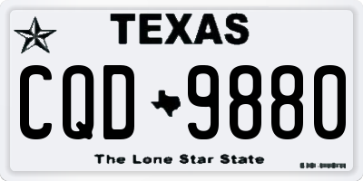 TX license plate CQD9880