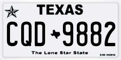TX license plate CQD9882