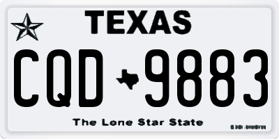 TX license plate CQD9883